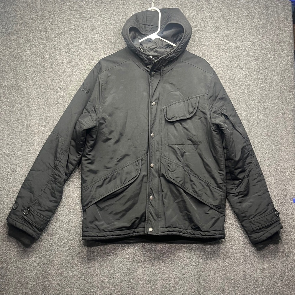 I. Spiewak & Sons Jacket Mens Large Black Hooded Field Quilted Insulated Utility